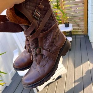 Calf Height Leather Boots